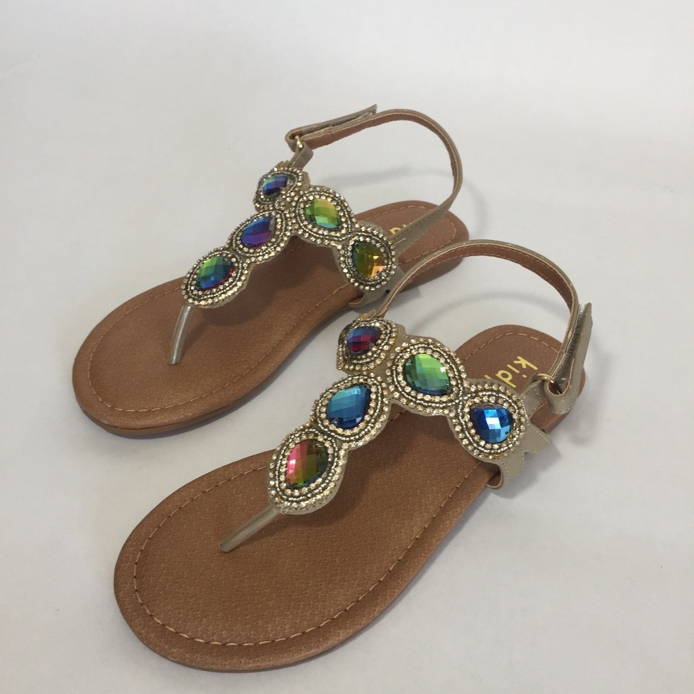 New Kidpik Sparkling Sandals, Girls Gold